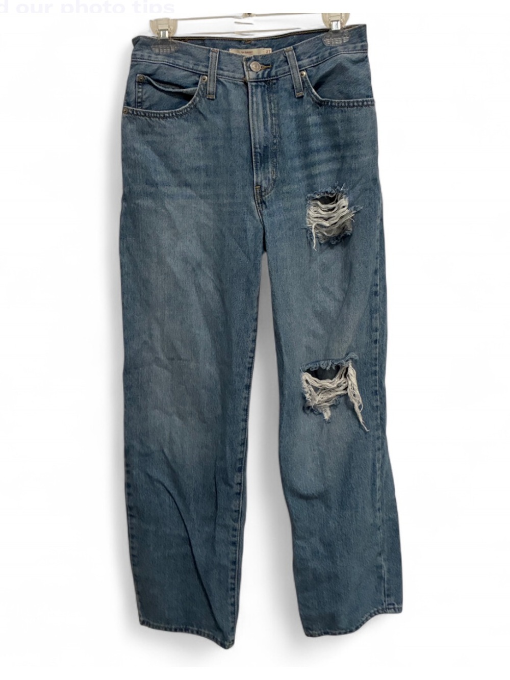 Levi's 94 Baggy Blue Distressed Jeans